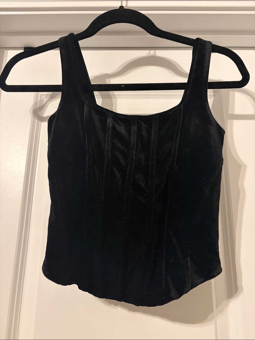 Express Black Velvet Scoop Neck Camisole